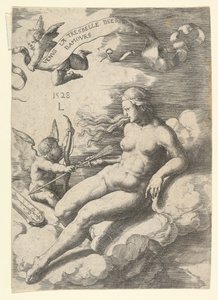 Wenus i Kupidyn, 1528. autorstwa Lucas van Leyden