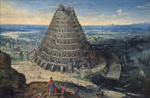 Francuski:  La Tour de Babel Wieża Babel autorstwa Lucas van Valckenborch