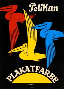 Kolor plakatu Pelikan, 1920-1925.