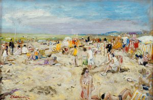 Na plaży; Sur la Plage autorstwa Lucien Adrion