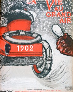 Przednia okładka „La Vie au Grand Air”, 20 grudnia 1902 r autorstwa Lucien Faure
