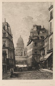 Rue du Haut Pavé w Paryżu autorstwa Lucien Gautier