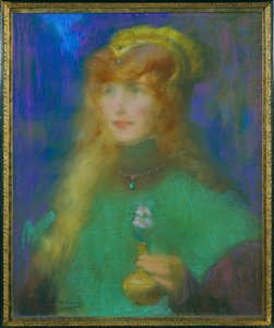 Księżniczka z orchideami autorstwa Lucien Guirand de Scevola