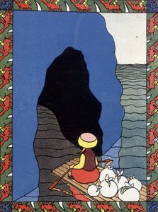 Sindbad (Sindbad) Marin na swojej tratwie - w 