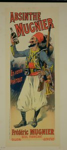 Reprodukcja plakatu reklamującego „Absinthe Mugnier”