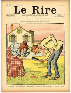 Okładka „Le Rire”, satyryczna w kolorach autorstwa Lucien Metivet