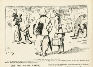 Ilustracja w Le Rire, 25.04.08 - podróż ministra kolonii, Senegal (rycina) autorstwa Lucien Metivet