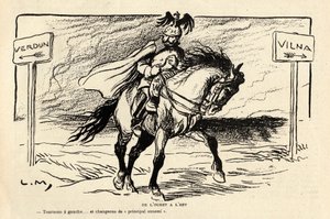 Le Rire rouge, satyryczne czarno-białe autorstwa Lucien Metivet