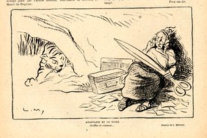 Le Rire rouge, satyryczne czarno-białe autorstwa Lucien Metivet