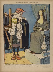Fotografia Mona Lisy, ilustracja do Le Rire autorstwa Lucien Metivet