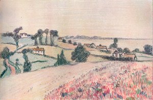 Z rysunku kolorową kredą Luciena Pissarro, ok. XX w. autorstwa Lucien Pissaro