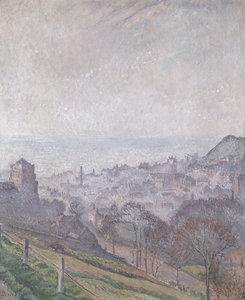 Hastings: mgła, słońce i dym, 1918 autorstwa Lucien Pissarro
