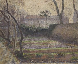 Szron, Chiswick, 1906 autorstwa Lucien Pissarro
