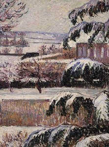 Wrażenie śniegu, Eragny autorstwa Lucien Pissarro