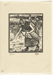 Ruth zbiera uszy autorstwa Lucien Pissarro