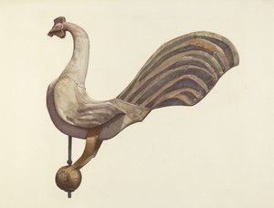 Wiatrowskaz z kogutem, 19351942. autorstwa Lucille Chabot
