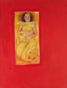Dziewczyna w łóżku, 2004 (olej na płótnie)