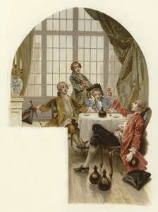 Ilustracja do Szkoły skandalu (chromolitho) autorstwa Lucius Rossi