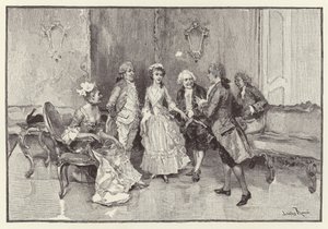Ilustracja do Szkoły skandalu (chromolitho)