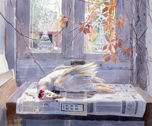 Lato (Lament Gandera) 1994 (akwarela) autorstwa Lucy Willis