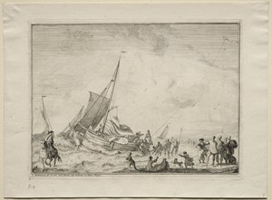 Wodowanie statku, 1701. autorstwa Ludolf Backhuysen