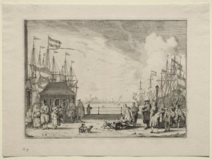 Port w Amsterdamie, 1701. autorstwa Ludolf Backhuysen