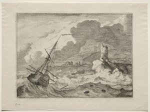 Burza na morzu, 1701. autorstwa Ludolf Backhuysen
