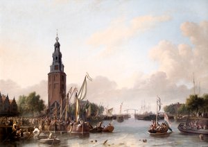 Człowiek rangi wsiadający do Amsterdamu