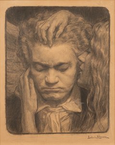 Beethoven słucha muzy autorstwa Ludovic Alleaume