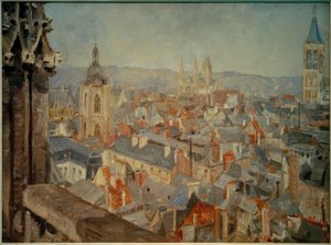 Widok na dachy Rouen autorstwa Ludovic Piette