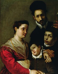 Portret rodziny Tacconi (olej na płótnie) autorstwa Ludovico Carracci