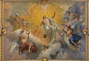 Kaplica Cybo (północne ramię transeptu), sklepienie: Zmartwychwstanie Jezusa Chrystusa