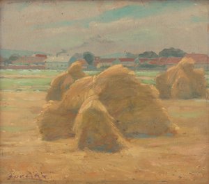 Żniwa, ok. 1910 (olej na pokładzie)