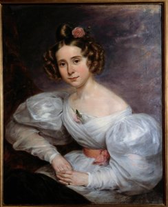 Portret młodej kobiety Obraz Auguste Schitter (1805-1889) XIX-wieczny Orlean, Muzeum Sztuk Pięknych autorstwa Ludwig August or Louis August Schwiter