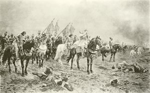 Gustavus Adolphus przed bitwą pod Lutzen (wklęsłodruk)