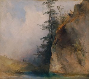 Felsabhang am Bach autorstwa Ludwig Czerny
