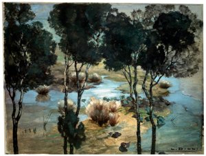 Krajobraz, 1900. autorstwa Ludwig Dill