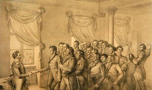 Deputacja z Kassel do elektora Wilhelma II autorstwa Ludwig Emil Grimm