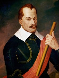 Albrecht Wallenstein, książę Friedlandu, cesarski marszałek polny podczas wojny trzydziestoletniej, zamordowany przez własnych oficerów 1634 w Egerze ... (obraz na płótnie) autorstwa Ludwig Ferdinand Schnorr von Carolsfeld