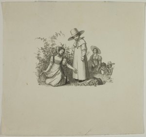Rodzina z koszami piknikowymi autorstwa Ludwig Ferdinand Schnorr von Carolsfeld