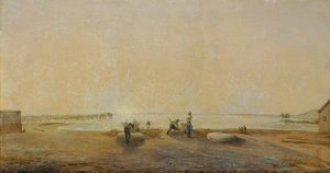 Krajobraz nad Jeziorem Nezyderskim autorstwa Ludwig Ferdinand Schnorr von Carolsfeld
