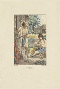 Para w ich domku na polu Potoki (tytuł na obiekcie) autorstwa Ludwig Gottlieb Portman