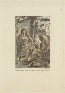 Rodzina w ich domku Mieszkańcy portu francuskiego (tytuł na obiekcie) autorstwa Ludwig Gottlieb Portman