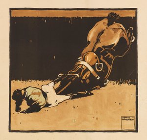Z darni portfela. Dwanaście obrazów wyścigów konnych, 1909. autorstwa Ludwig Hohlwein