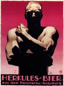 Piwo Herkules, 1925 autorstwa Ludwig Hohlwein