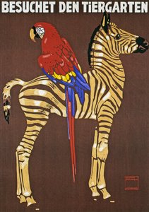 Plakat reklamujący ogród zoologiczny Hellabrunn w Monachium