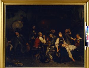 Lendemain de fete (Rano po uroczystości). Obraz Ludwiga Knausa (1829-1910)