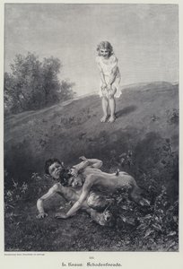 Schadenfreude (grawerowanie) autorstwa Ludwig Knaus