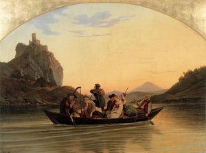 Skrzyżowanie w Schreckenstein autorstwa Ludwig Richter