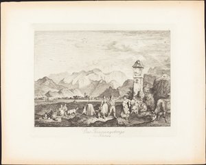 Tennengebirge w pobliżu Salzburga autorstwa Ludwig Richter